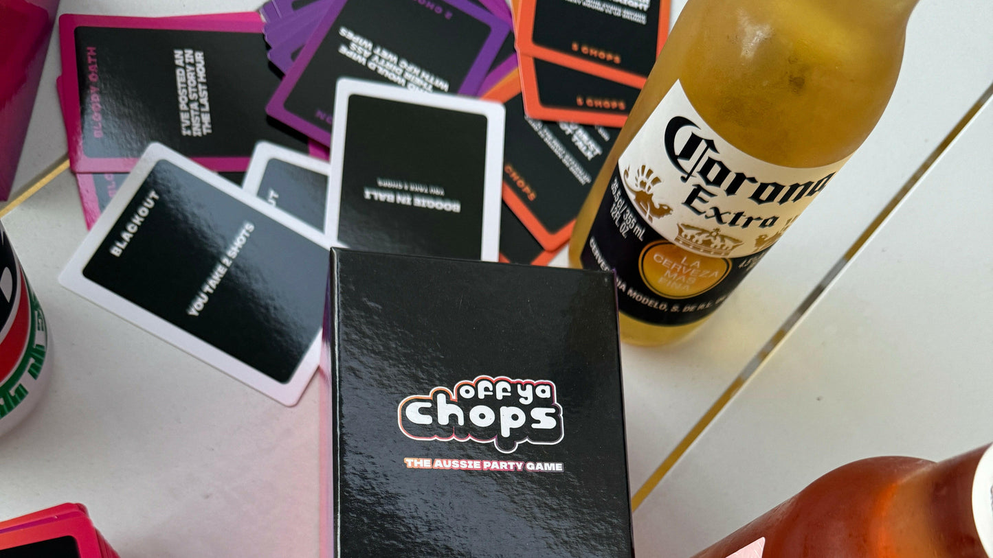 OFF YA CHOPS DRINKING GAME - Off Ya Chops Drinking Game